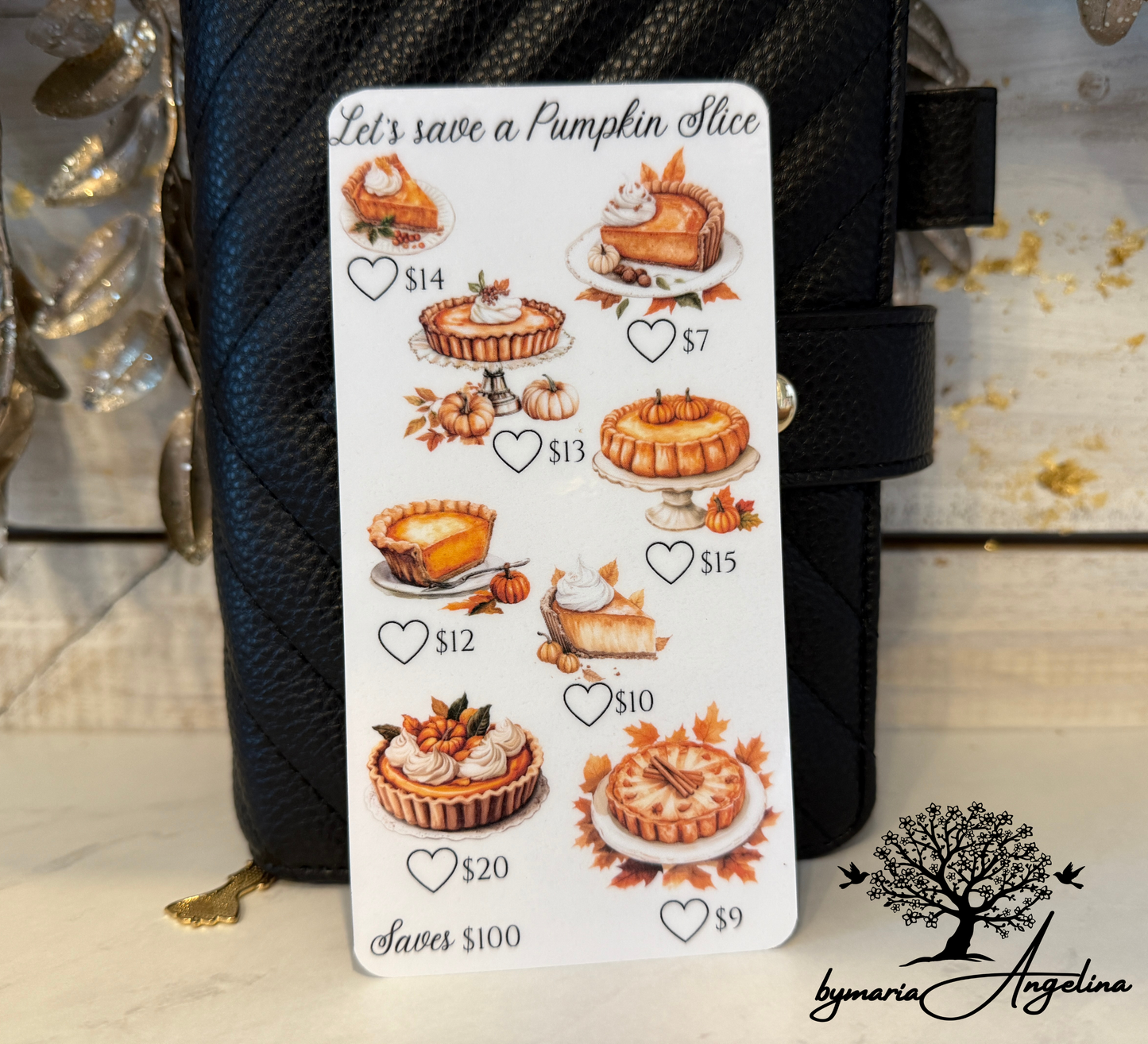 Lets save a Pumpkin Slice Cash Savings Challenge Set of 3
