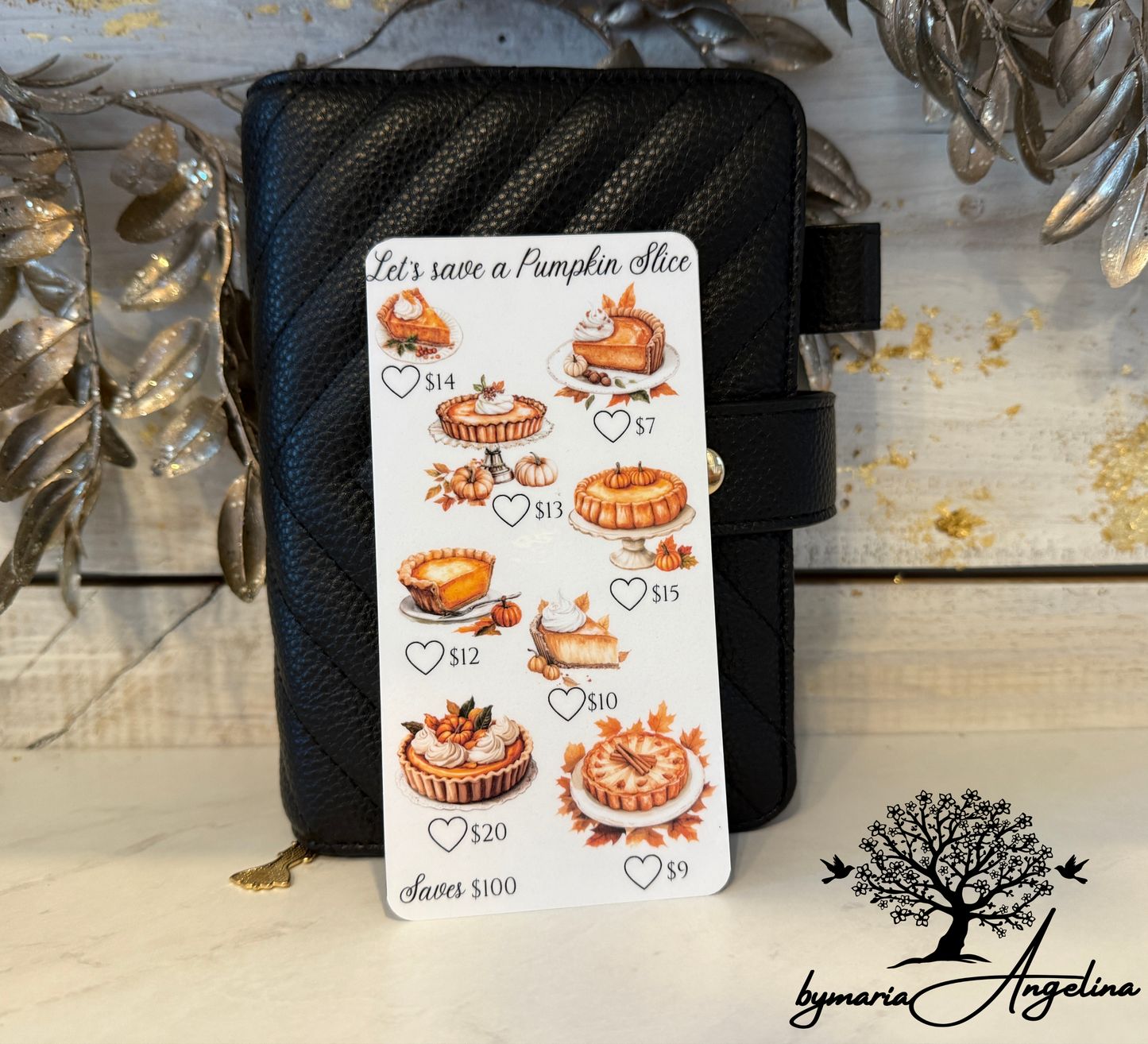 Lets save a Pumpkin Slice Cash Savings Challenge Set of 3