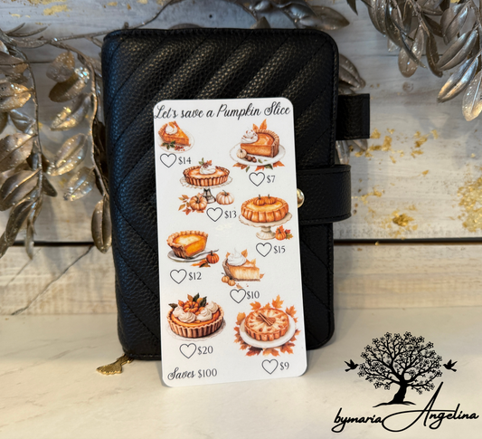Lets save a Pumpkin Slice Cash Savings Challenge Set of 3