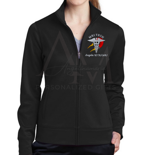 Radiology MRI Caduceus Magnet Embroidery Design Tech Jacket | Radiological Technologist Jacket | RT(R) Tech Gift | Radiology Graduation Gift