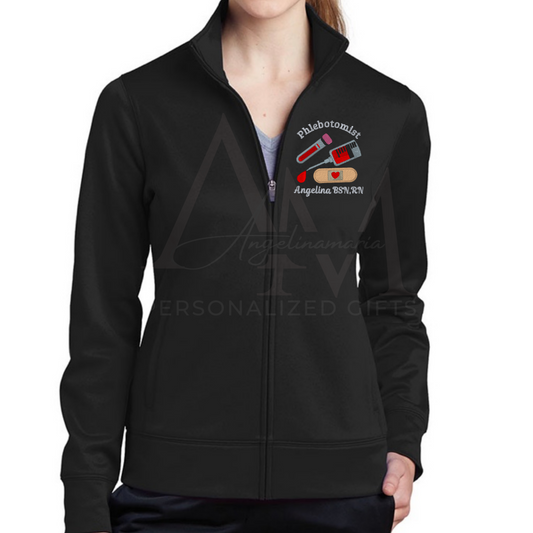 Phlebotomist Tube Syringe Bandage Personalized Jacket | CPT | Lab Jacket, Coworker Gifts | Lab Tech | Graduation Gift | Phlebotomist Gifts