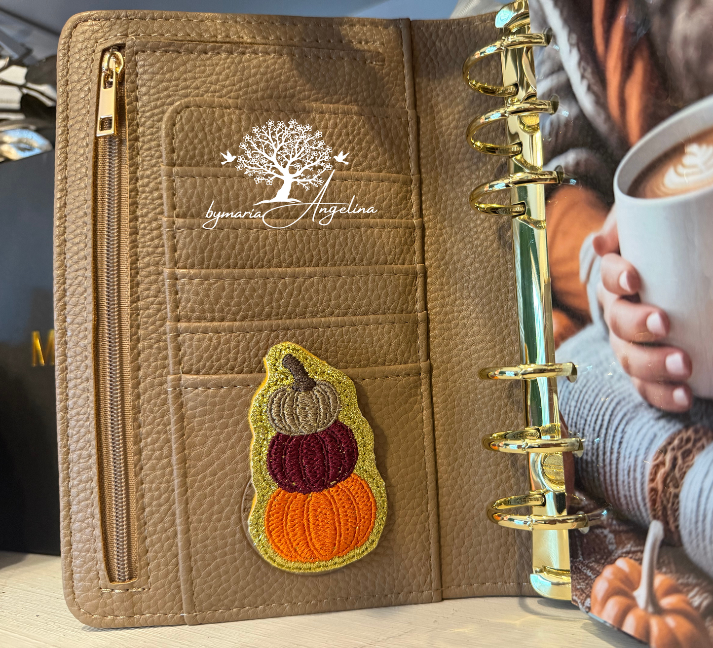 Stackable Fall Pumpkins Feltie magnetic backing/ Planner Decor with a Touch of Gold/Fall Decor