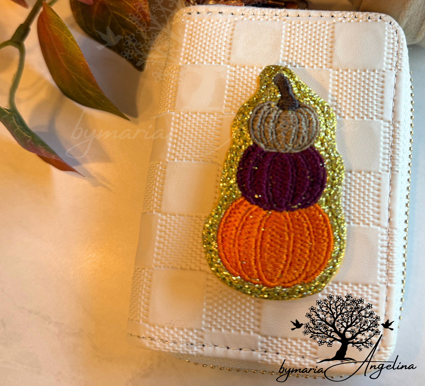 Stackable Fall Pumpkins Feltie magnetic backing/ Planner Decor with a Touch of Gold/Fall Decor