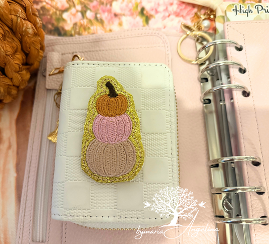 Stackable Fall Pumpkins Feltie magnetic backing/ Planner Decor with a Touch of Gold/Fall Decor