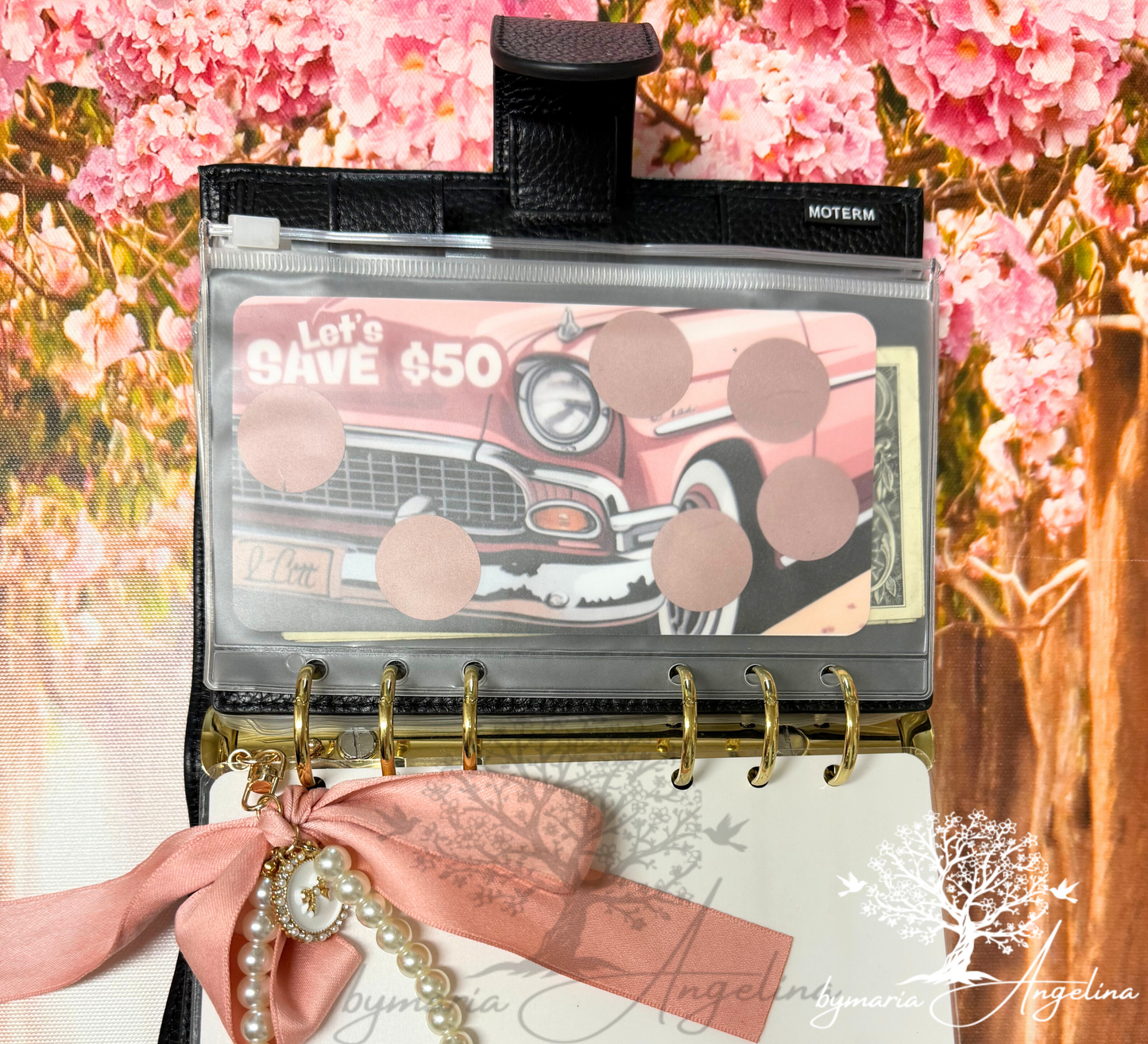 Retro Car Scratch off | Laminated A6 Savings challenge | Planner inserts | Savings Challenge