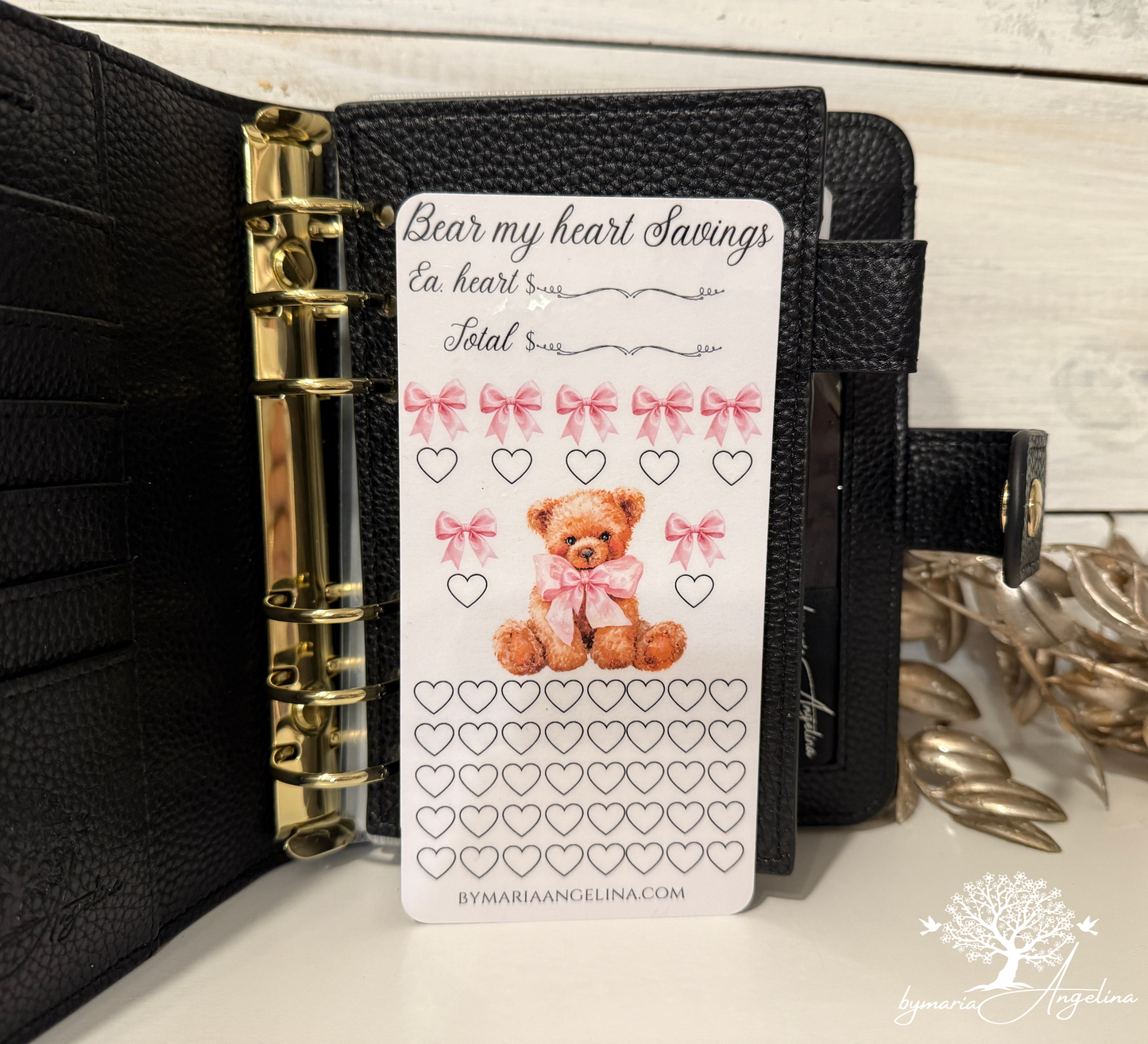 Bear my heart savings challenge Set of 2