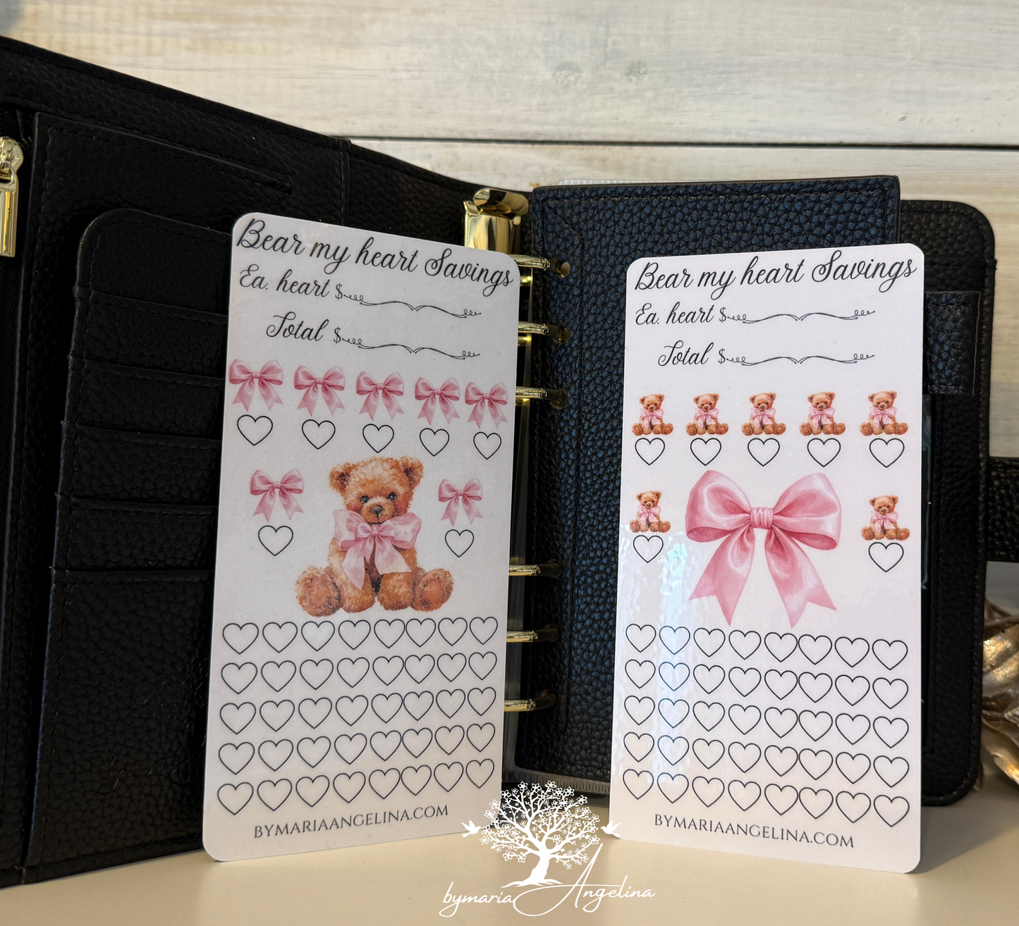 Bear my heart savings challenge Set of 2
