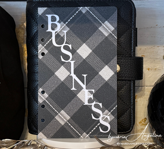 Business Black & White Plaid Dashboard