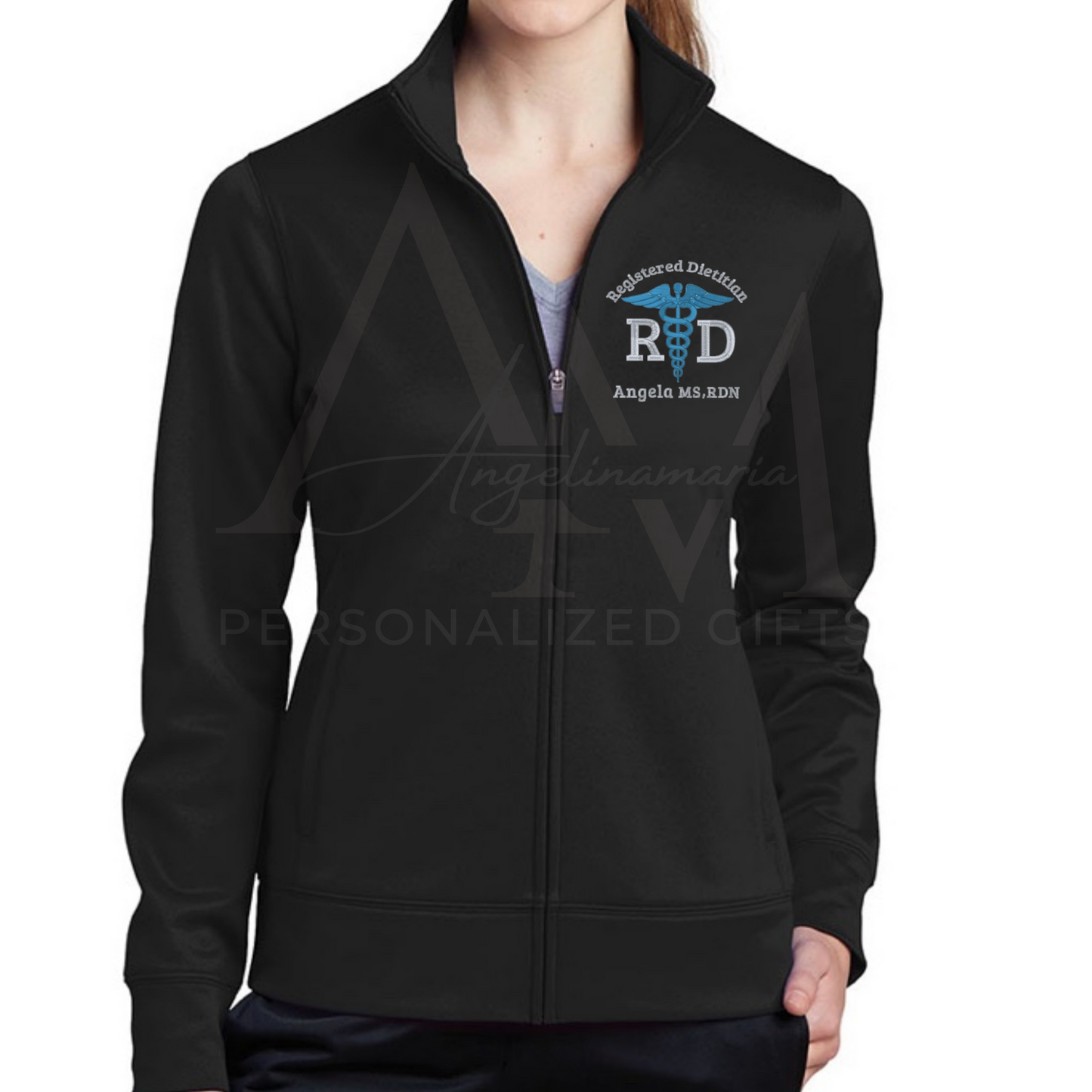 Registered Dietitian Caduceus Symbol | Registered Dietitian personalized Jacket | Nutritionist Gift | Graduation Gift | Dietitian Gifts