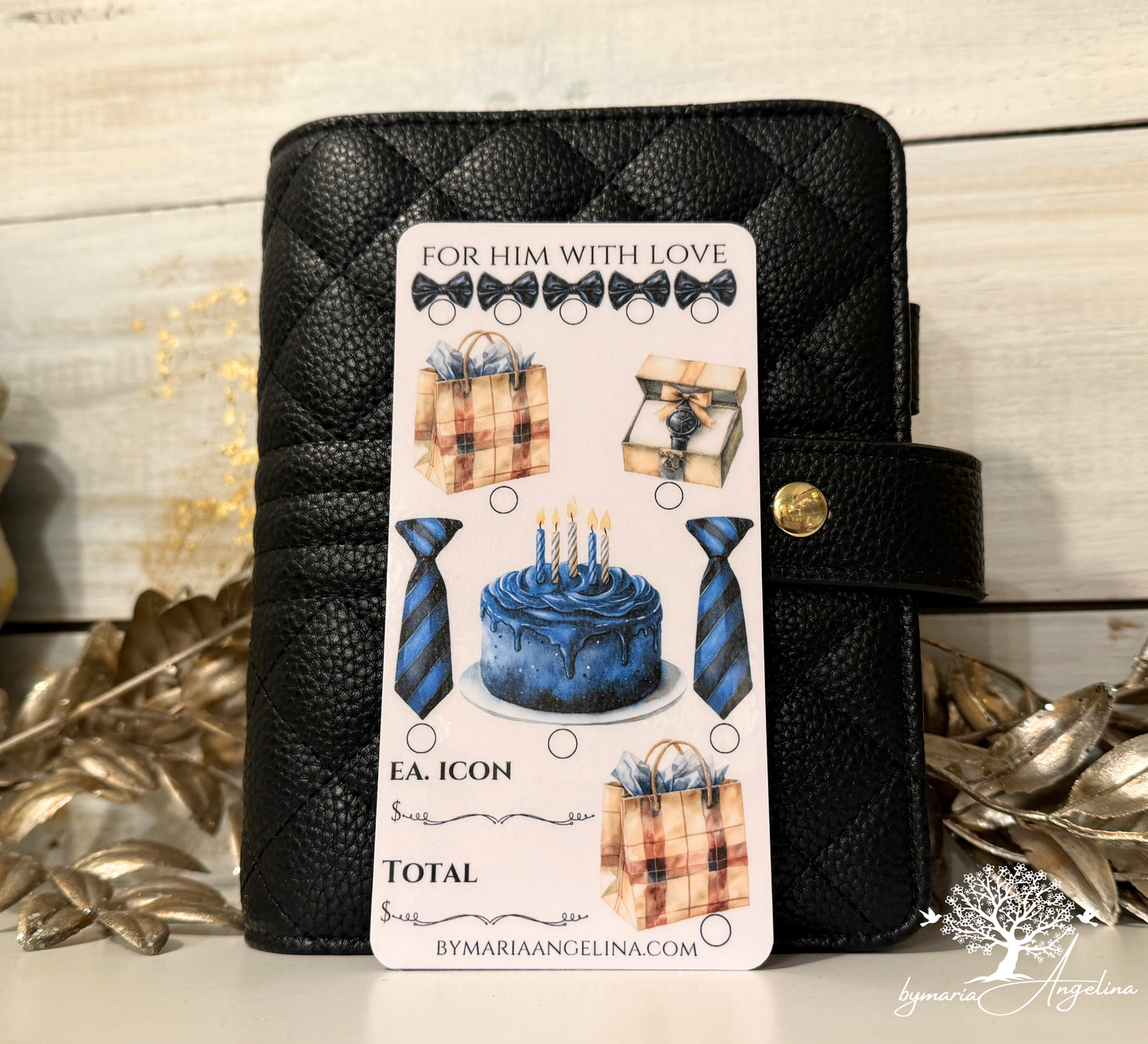 For Him with Love Savings Challenge A6 Insert set of 2