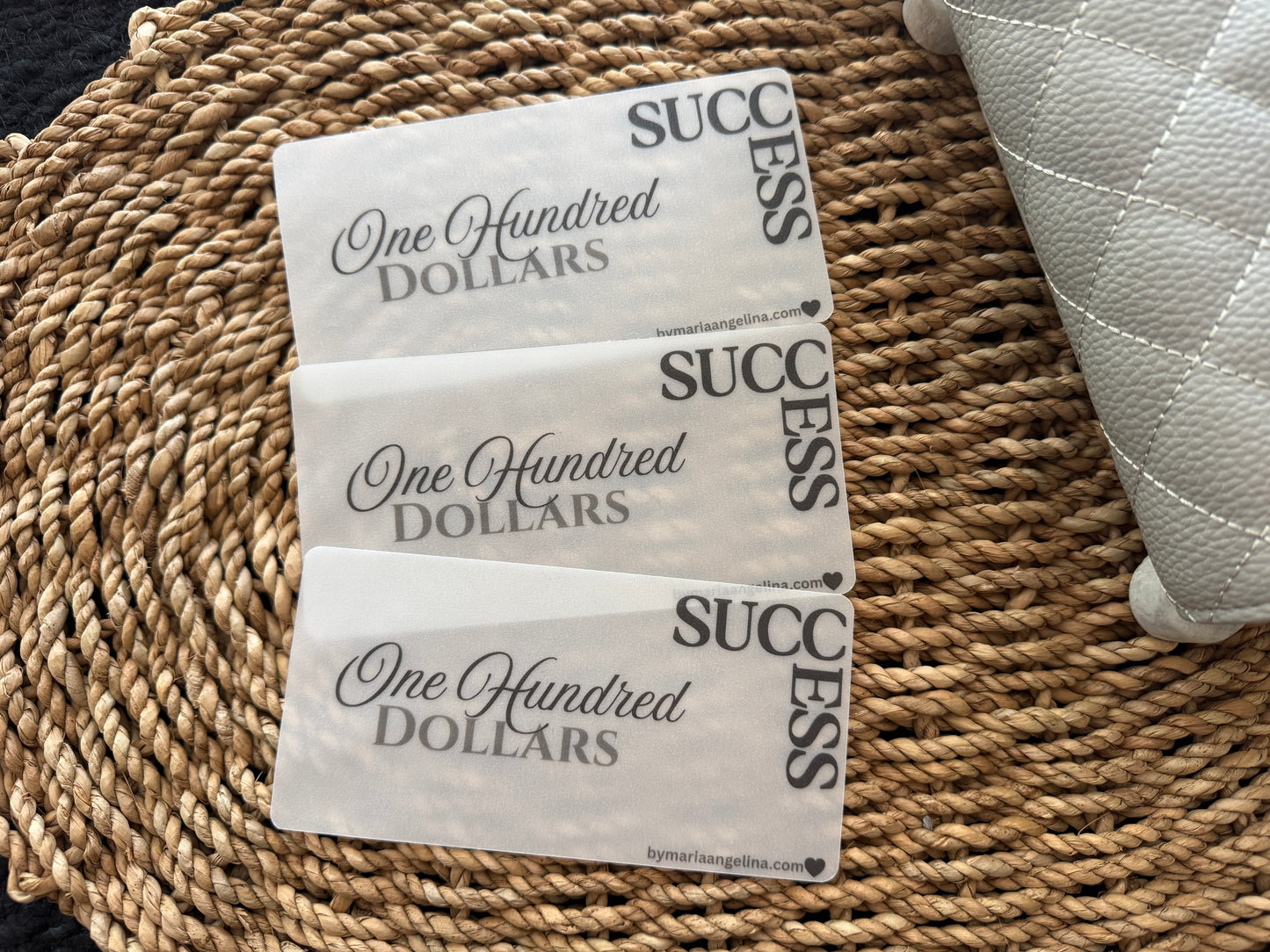 Success Place holders set of3