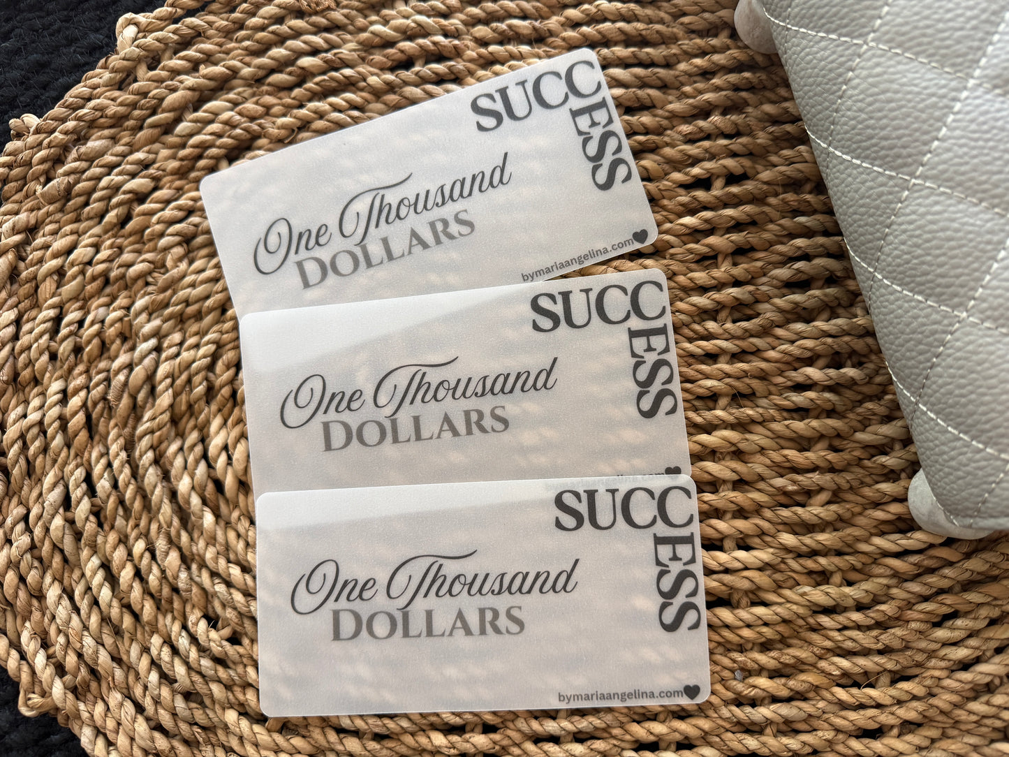 Success Place holders set of3
