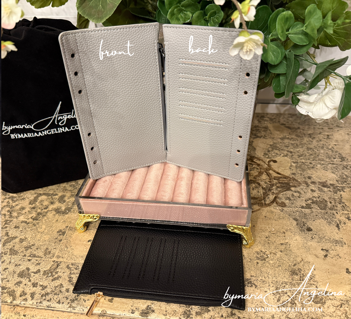 Angelina Luxe Quilted A6 Binder – Vegan Leather
