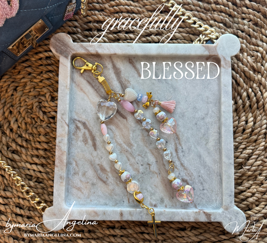 Gracefully Adorned or Blessed Charm Planner Binder Dangle