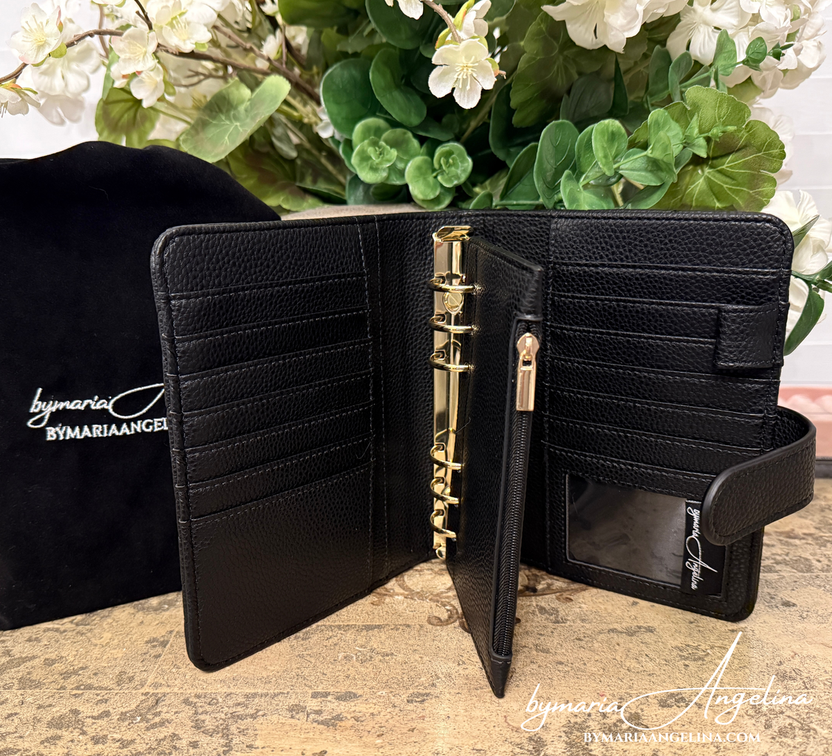 Angelina Luxe Quilted A6 Binder – Vegan Leather