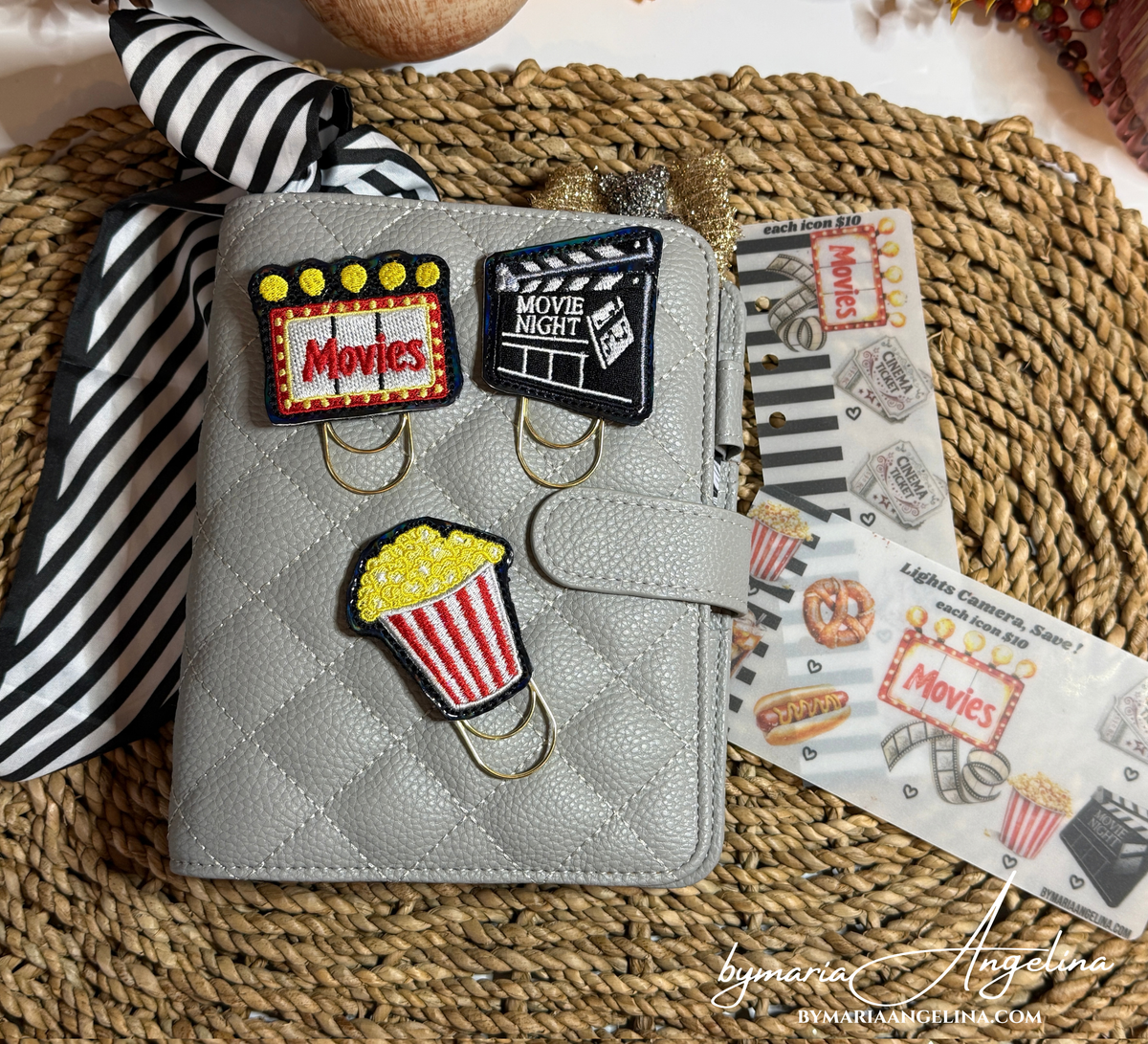 Movie Night Savings Paper Clip Set | 3-Piece Planner Deco