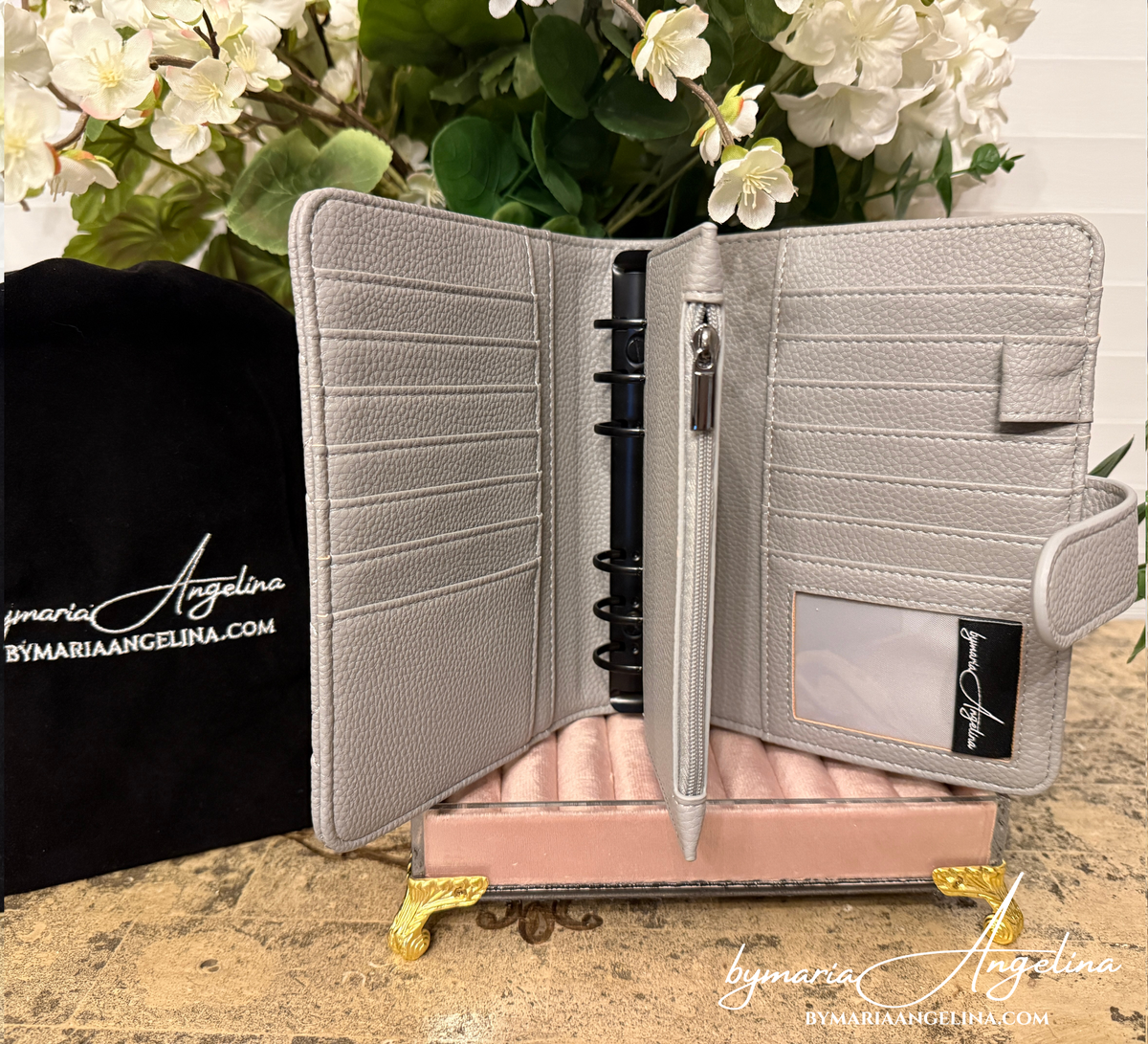 Angelina Luxe Quilted A6 Binder – Vegan Leather