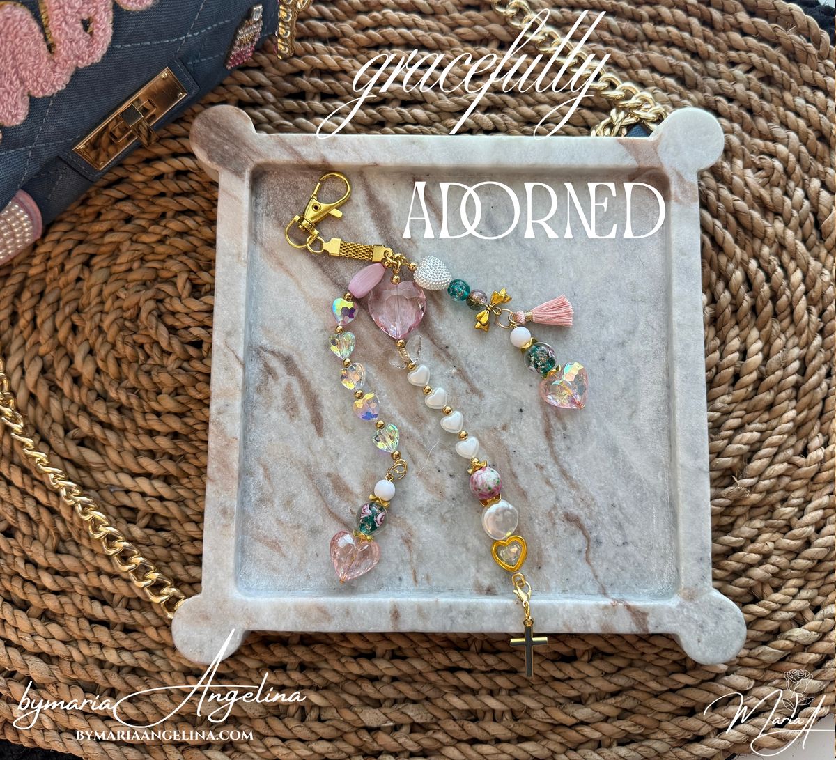 Gracefully Adorned or Blessed Charm Planner Binder Dangle