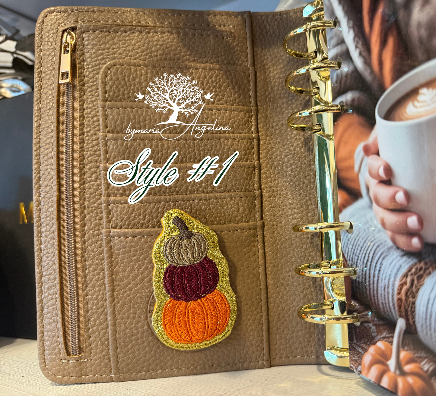 Stackable Fall Pumpkins Feltie magnetic backing/ Planner Decor with a Touch of Gold/Fall Decor