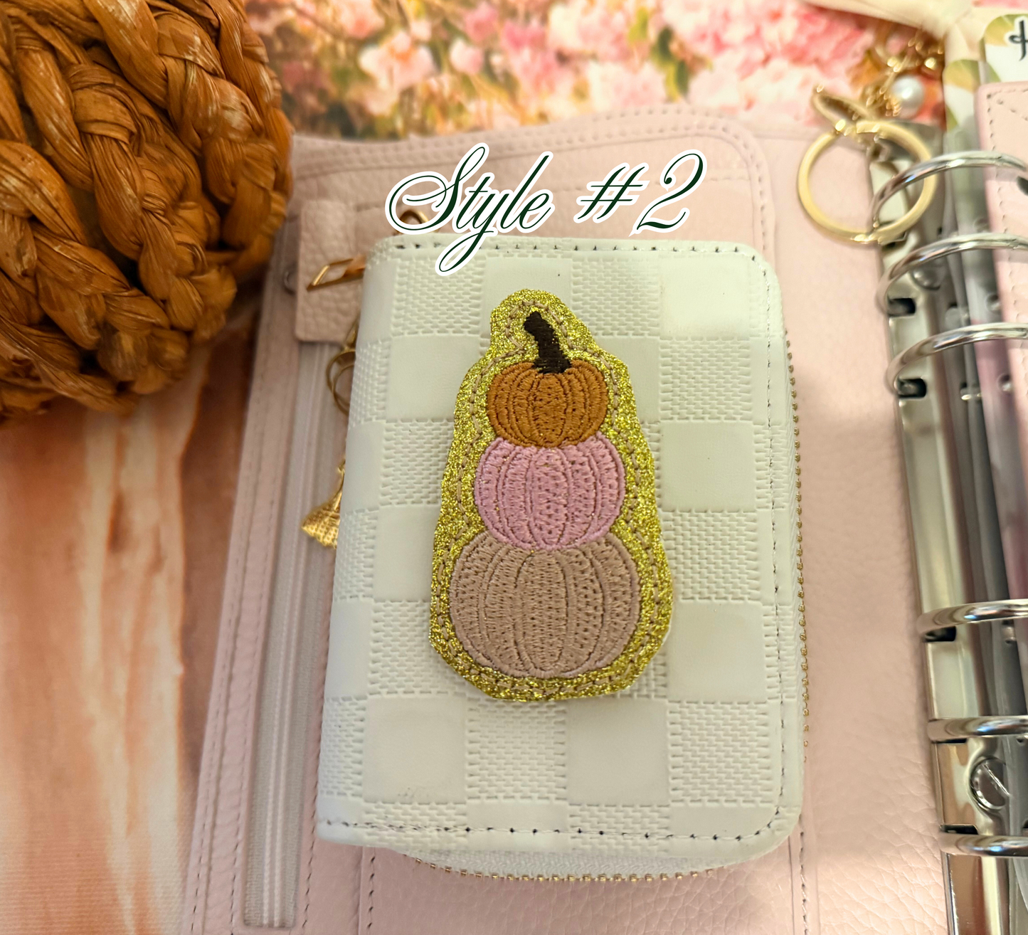 Stackable Fall Pumpkins Feltie magnetic backing/ Planner Decor with a Touch of Gold/Fall Decor