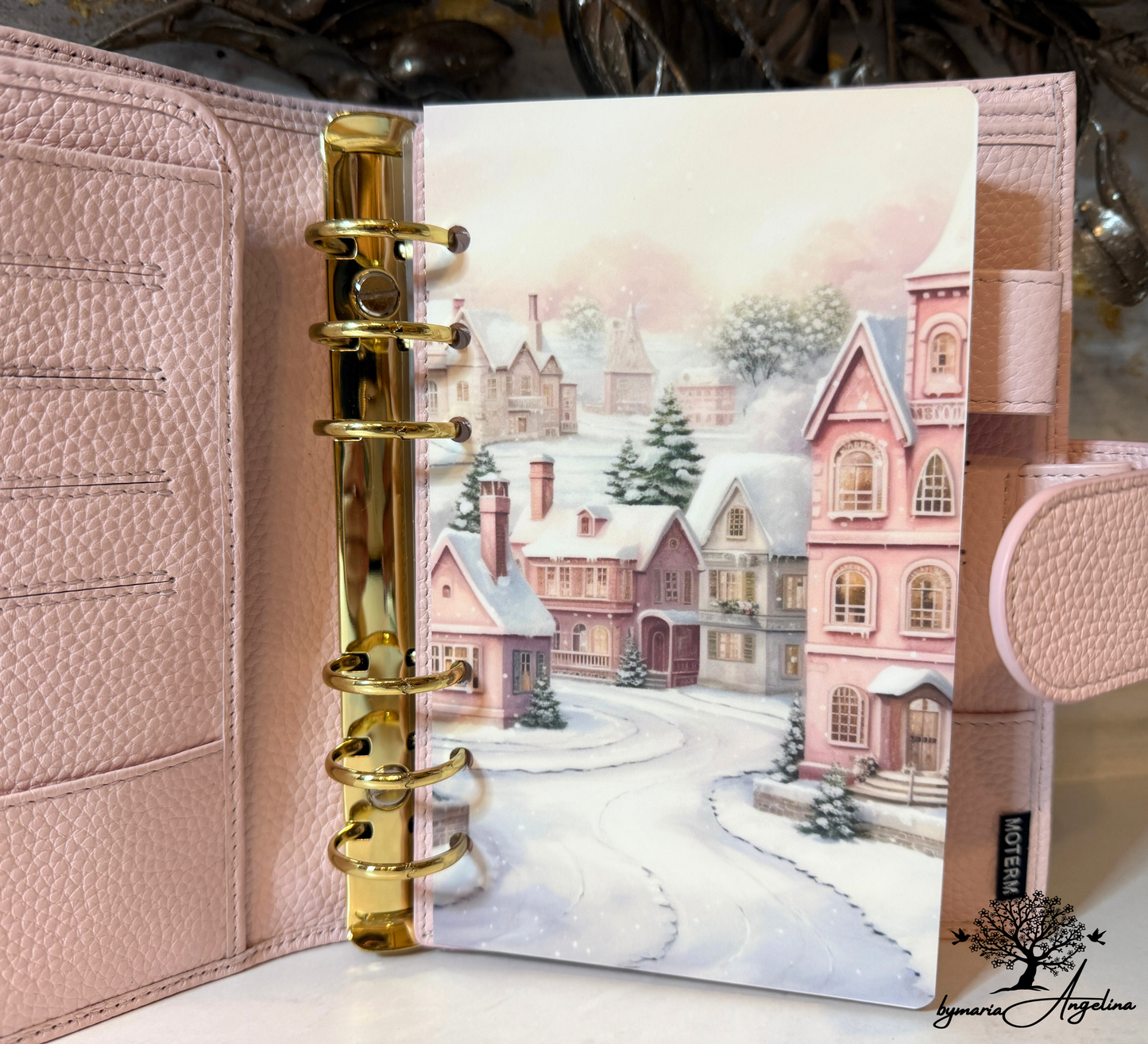 Pretty in Pinkville Dashboard | A6 Fall Planner Dashboard Ring Binder Decor | Personal Insert (Copy)