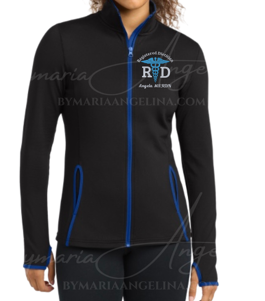 Registered Dietitian Caduceus Symbol | Registered Dietitian personalized Jacket | Nutritionist Gift | Graduation Gift | Dietitian Gifts