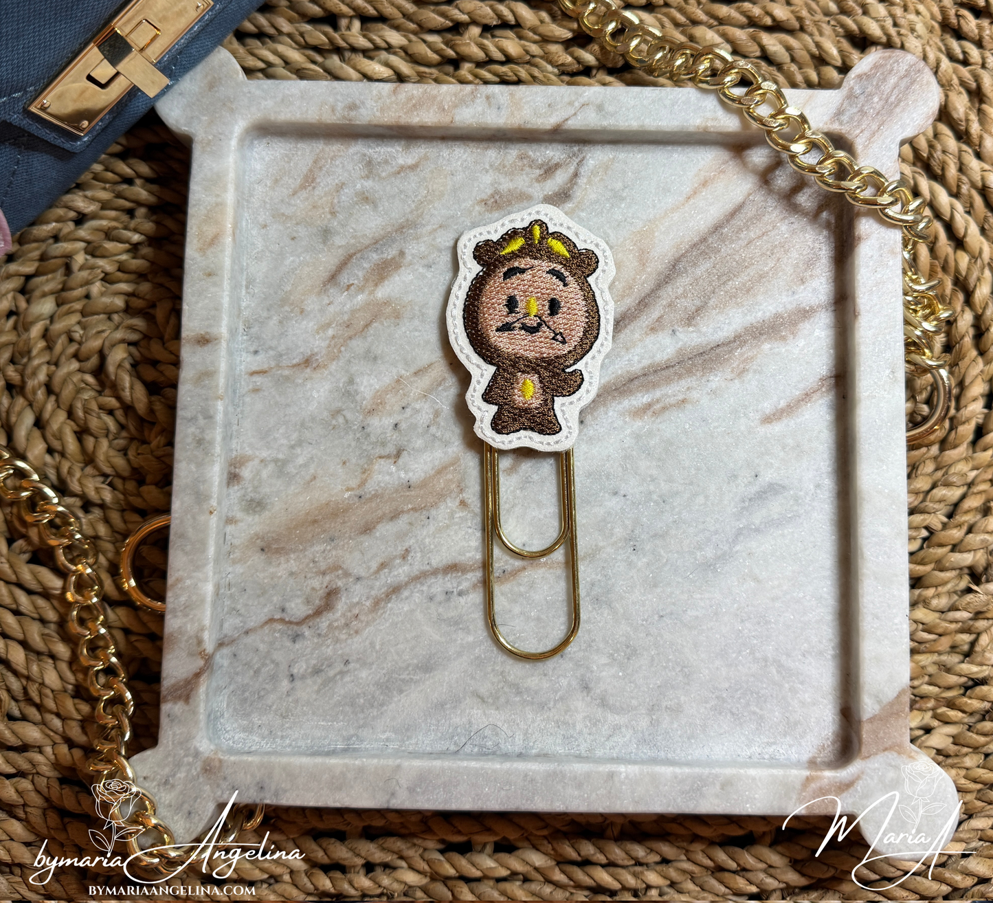 Cogsworth Clock  Enchanted Tea Time Paper Clip