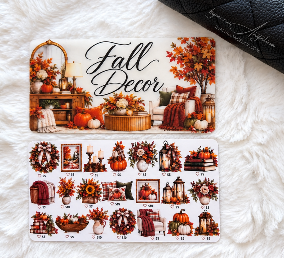 Fall Decor Savings Challenge, Autumn Home Decor Savings Tracker, Reusable Savings Card & A6 Vellum Envelope Insert