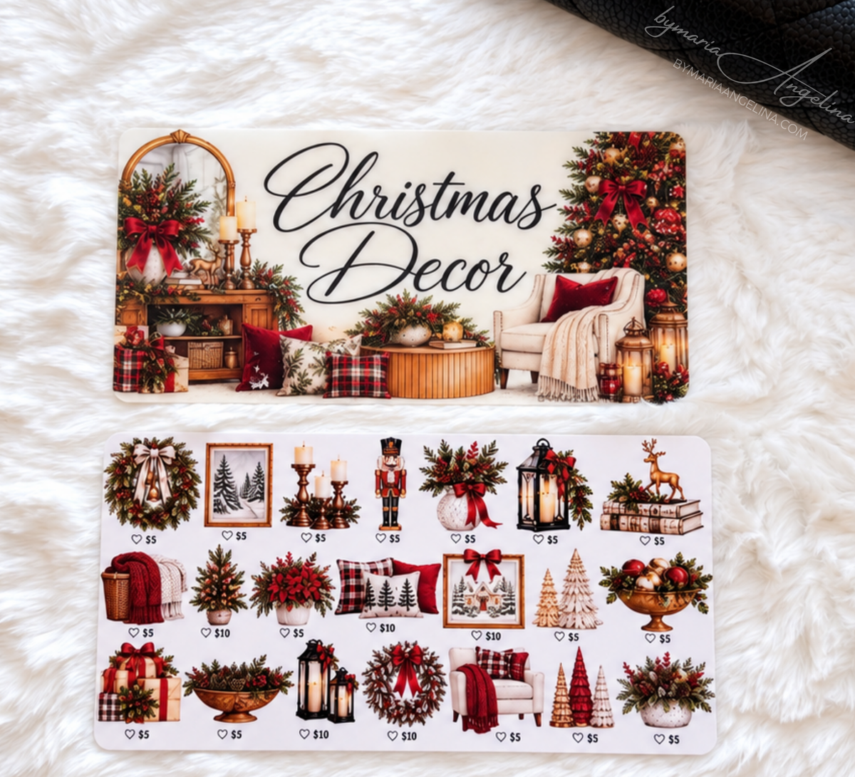 Christmas Decor Savings Challenge | A6 Vellum Envelope Insert & Reusable $130 Savings Tracker
