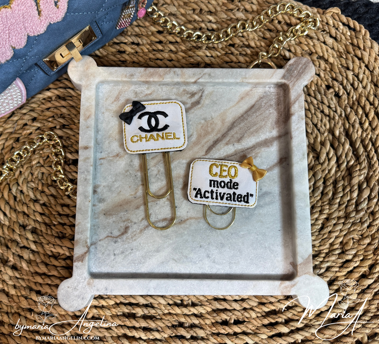 CEO Mode Collection | 2-Piece Embroidered Jumbo Paper Clip Set