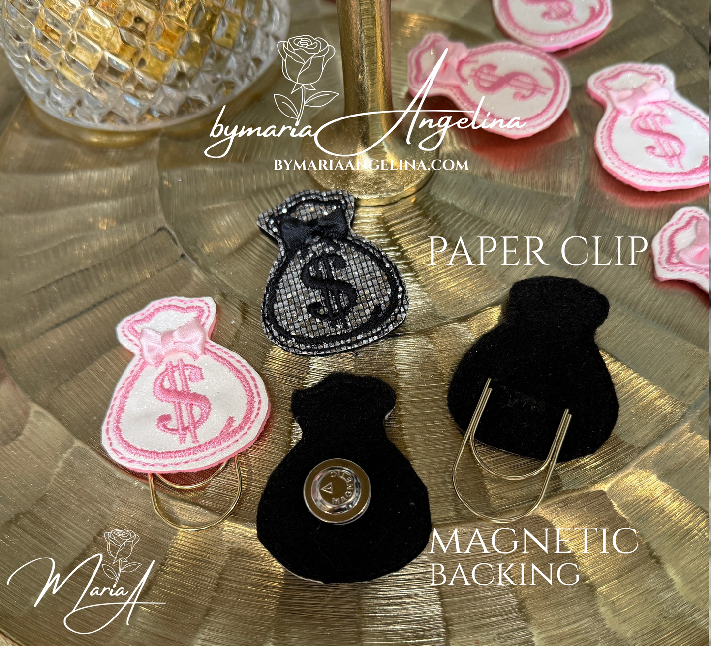 Sweet Savings Money Bag Feltie | Planner Clip & Binder Accessory